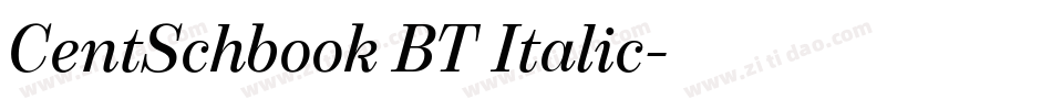 CentSchbook BT Italic字体转换